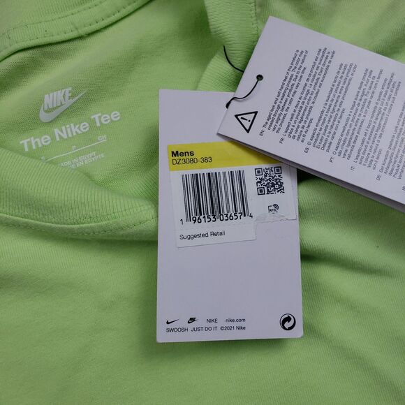 NWT Nike My Nike Friends Shirt Mens Small Lime Green Embroidered Long Sleeve - Picture 5 of 10